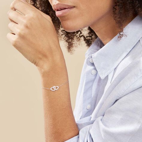 Bracelet Or Blanc Raoula Oxydes De Zirconium - Bracelets Femme | Histoire d’Or