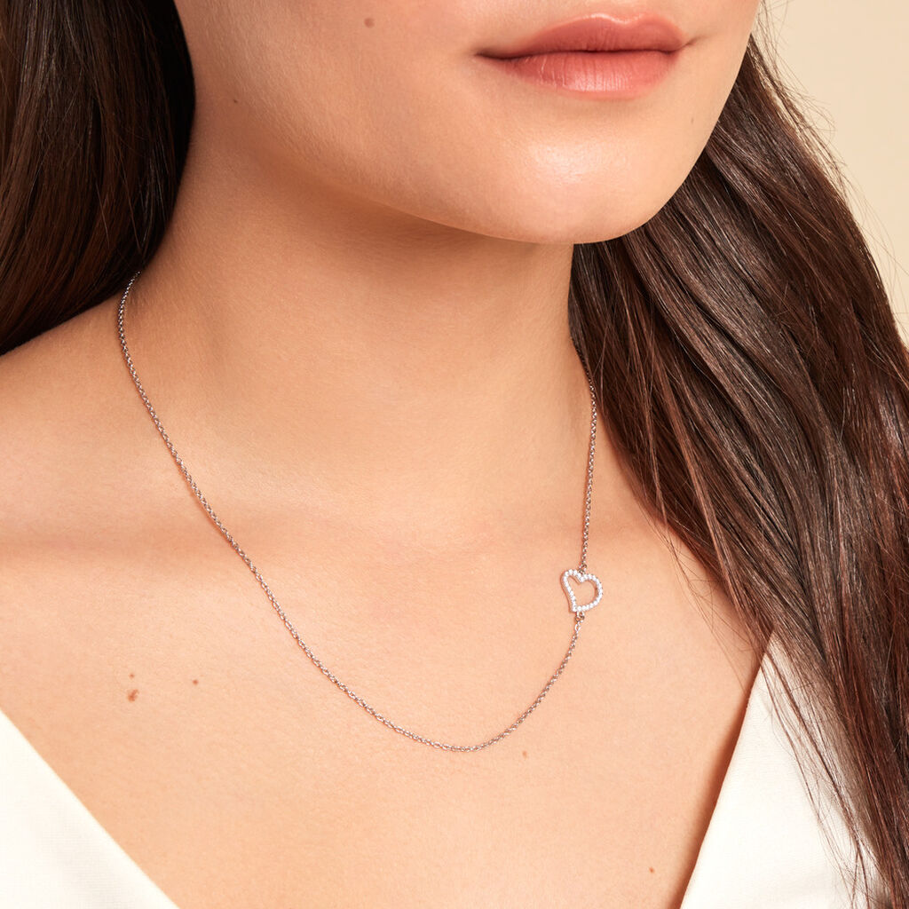 Collier Tahis Argent Blanc Oxyde De Zirconium - Nouveautés Femme | Histoire d’Or