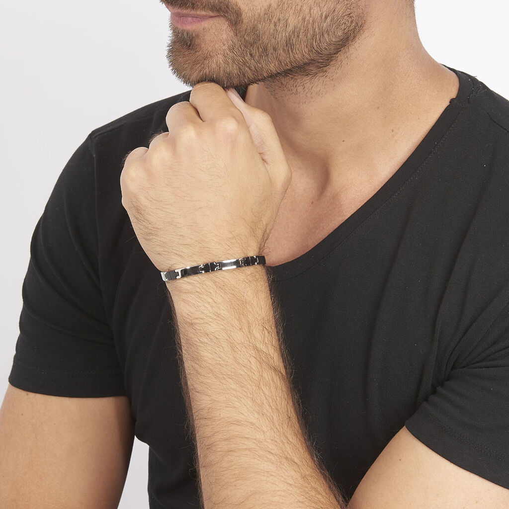 Bracelet Tim Acier Blanc - Bracelets Homme | Histoire d’Or