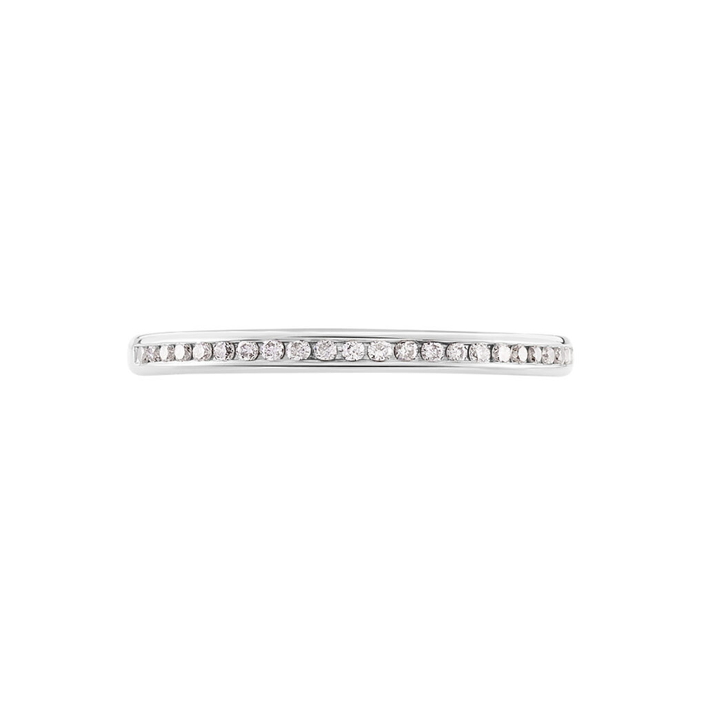 Alliance Laurie Demi-tour Or Blanc Diamant - Alliances Femme | Histoire d’Or