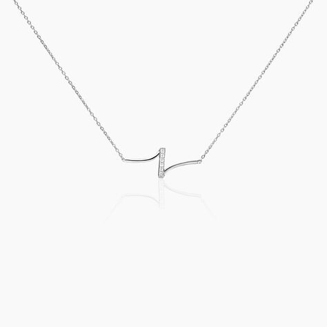Collier Suraj Argent Blanc Oxyde De Zirconium - Colliers fantaisie Femme | Histoire d&rsquo;Or