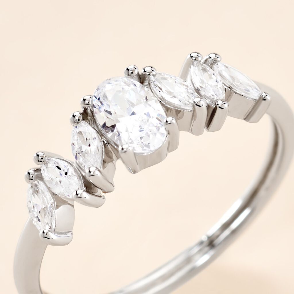Bague Winter Sweetness Argent Blanc Oxyde De Zirconium - Bagues solitaires Femme | Histoire d’Or
