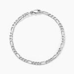 Bracelet Vivian Maille Alternee 1/3 Argent Blanc - Bracelets cha&icirc;ne Homme | Histoire d&rsquo;Or