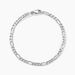 Bracelet Vivian Maille Alternee 1/3 Argent Blanc - Bracelets chaîne Homme | Histoire d’Or