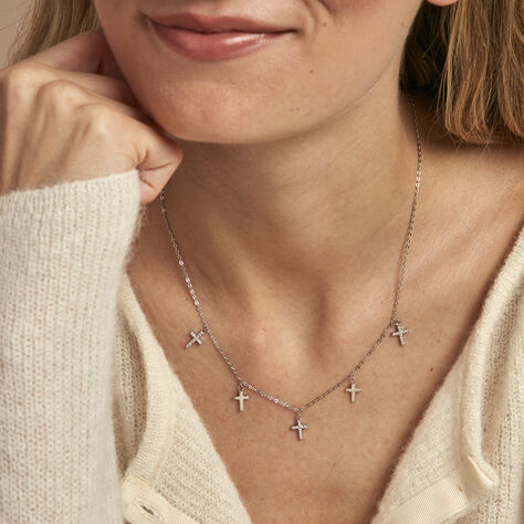 Collier Ivah Argent Blanc Oxyde De Zirconium - Colliers fantaisie Femme | Histoire d’Or