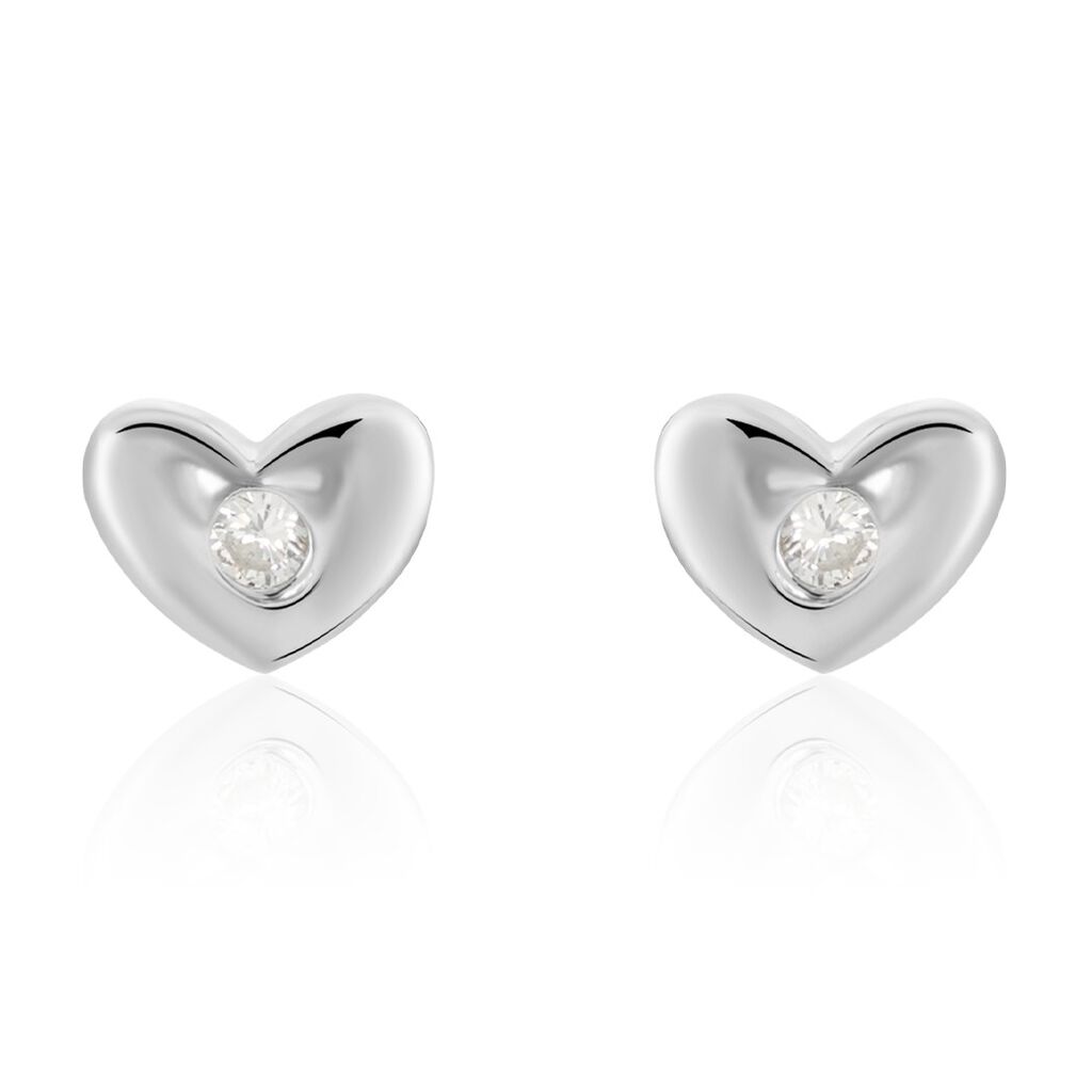 Boucles D'oreilles Puces Argent Santiago Oxydes De Zirconium - Boucles d'oreilles fantaisie Femme | Histoire d’Or
