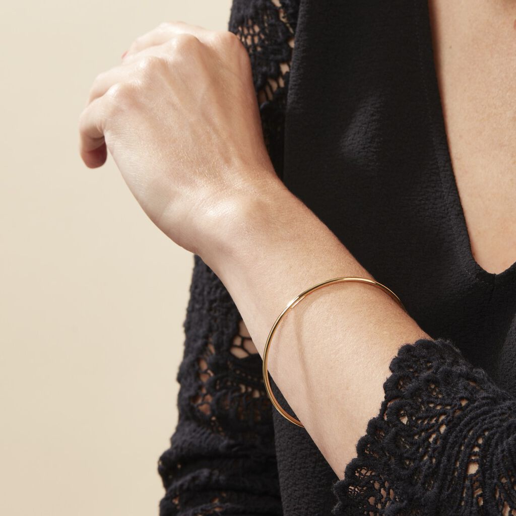 Bracelet Jonc Cynthia Fil Rond Lisse Or Jaune - Bracelets joncs Famille | Histoire d’Or