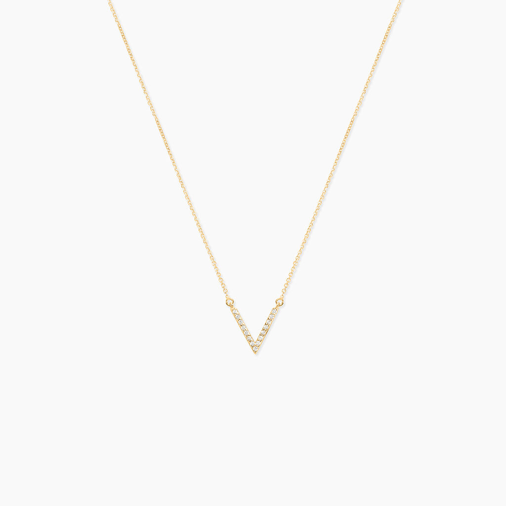 Collier Celene Or Jaune Oxyde De Zirconium - Colliers Femme | Histoire d&rsquo;Or