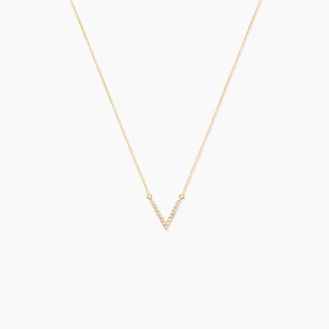 Collier Celene Or Jaune Oxyde De Zirconium - Colliers Femme | Histoire d&rsquo;Or