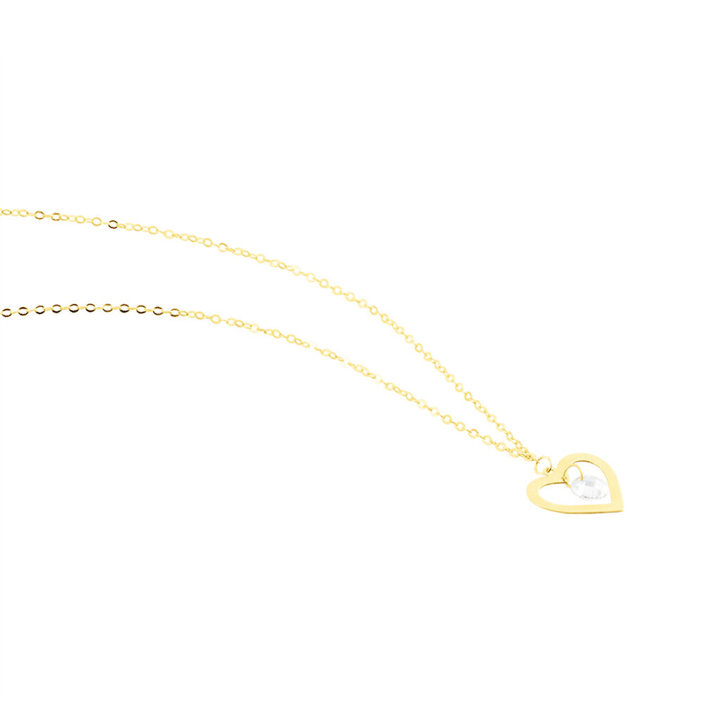 Collier Or Jaune Maximiliane Oxyde De Zirconium - Colliers Femme | Histoire d’Or