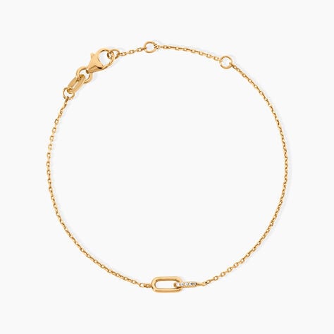Bracelet Chrislene Plaqu&eacute; Or Jaune Oxyde De Zirconium - Bracelets Femme | Histoire d&rsquo;Or
