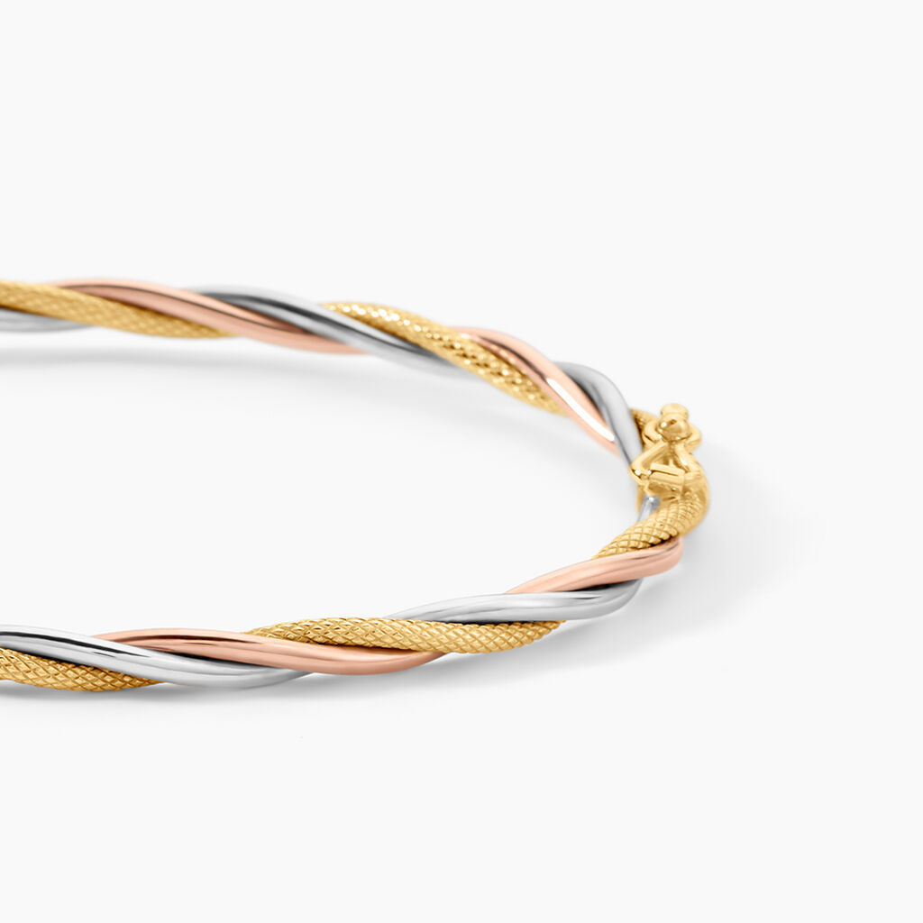 Bracelet Jonc Anaisaae Torsade Or Tricolore - Bracelets joncs Femme | Histoire d&rsquo;Or