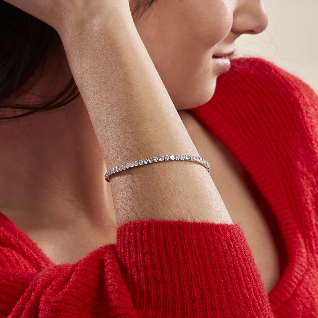 Bracelet Lou-anne Argent Blanc Oxyde De Zirconium Blanc - Bracelets Femme | Histoire d’Or