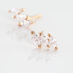 Boucles D'oreilles Puces Edma Or Rose Oxyde De Zirconium - Clous d'oreilles Femme | Histoire d&rsquo;Or