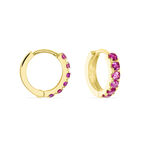 Cr&eacute;oles Andgelina Rondes Or Jaune Oxyde De Zirconium - Boucles d'oreilles cr&eacute;oles Femme | Histoire d&rsquo;Or