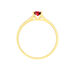 Bague Crista Or Jaune Rubis Et Diamant