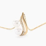 Collier Loeva Or Jaune Perle De Culture Et Oxyde De Zirconium - Colliers Femme | Histoire d&rsquo;Or