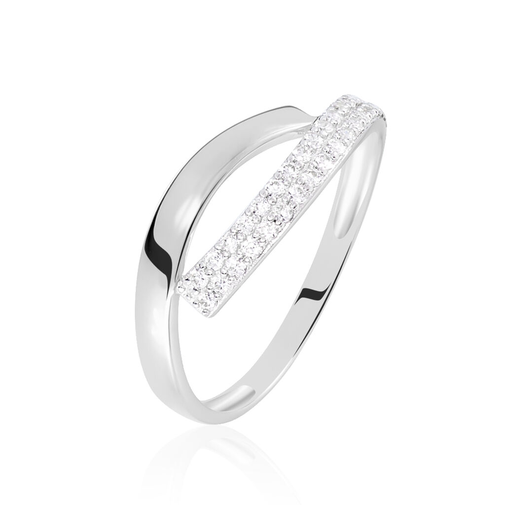 Bague Vero Or Blanc Oxyde De Zirconium - Bagues avec pierre Femme | Histoire d’Or
