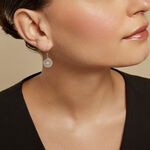 Cr&eacute;oles Isra Argent Blanc Oxyde De Zirconium - Boucles d'oreilles cr&eacute;oles Femme | Histoire d&rsquo;Or