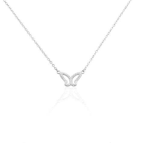 Collier Argent Blanc Morris Oxydes De Zirconium - Colliers fantaisie Femme | Histoire d’Or