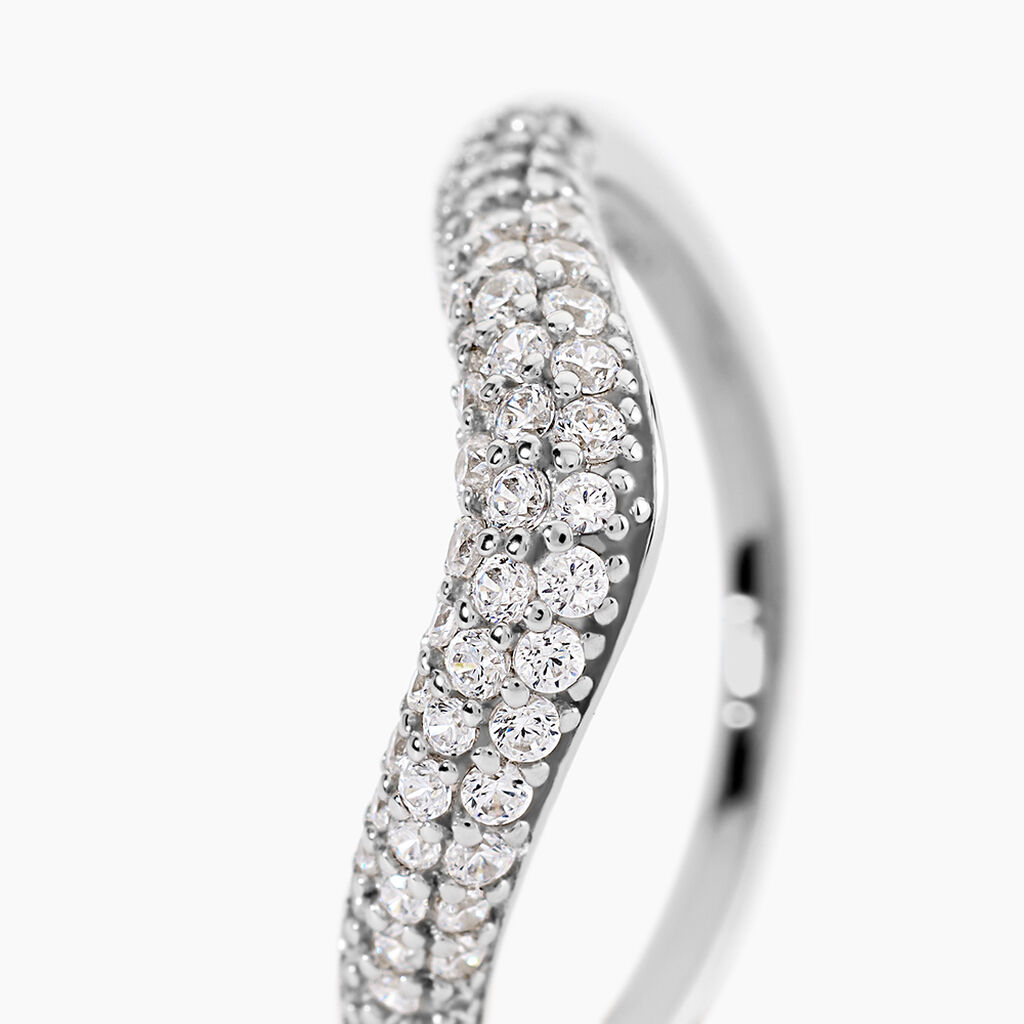 Bague Mademoiselle Argent Blanc Oxyde De Zirconium - Bagues avec pierre Femme | Histoire d&rsquo;Or