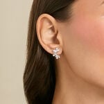 Boucles D'Oreilles Puces Facettes Argent Blanc Oxyde De Zirconium - Boucles d'oreilles empierr&eacute;es Femme | Histoire d&rsquo;Or