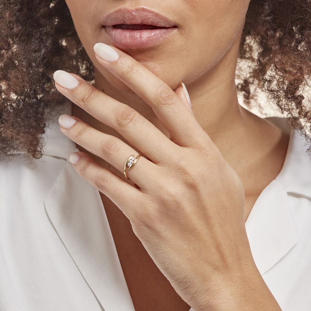 Bague Delphine Or Jaune Diamant - Bagues avec pierre Femme | Histoire d’Or