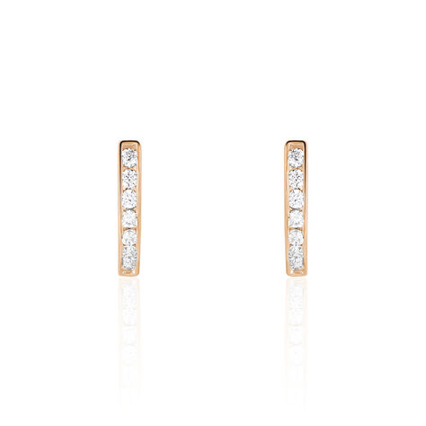 Creoles Or Rose Jacoba Oxydes - Boucles d'oreilles créoles Femme | Histoire d’Or