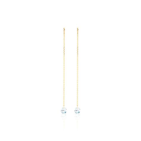 Boucles D'oreilles Pendantes Les Audacieuses Or Jaune Topaze - Boucles d'oreilles pendantes Femme | Histoire d’Or