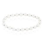 Bracelet Elastiqu&eacute; Argent Sidel Perles De Culture - Bracelets Femme | Histoire d&rsquo;Or