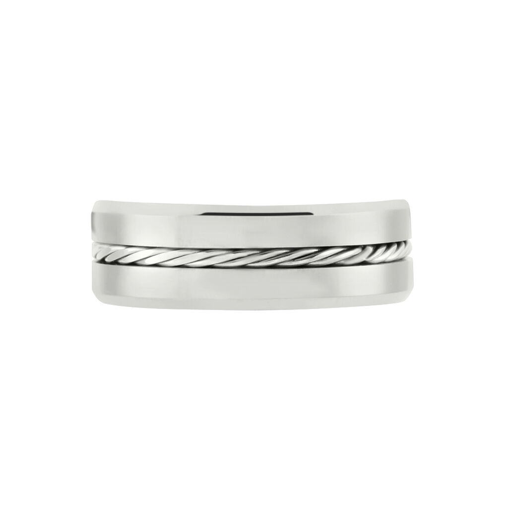 Bague Jourdan Iron Tungstene Blanc - Bagues Homme | Histoire d’Or