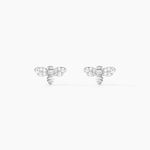 Boucles D'oreilles Puces Argent Blanc Bee Good Oxyde De Zirconium - Boucles d'oreilles fantaisie Femme | Histoire d&rsquo;Or