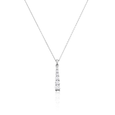 Collier Georas Or Blanc Oxyde - Colliers Femme | Histoire d’Or