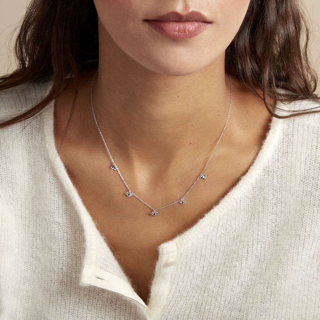 Collier Narcisse Dream Argent Blanc - Colliers fantaisie Femme | Histoire d’Or
