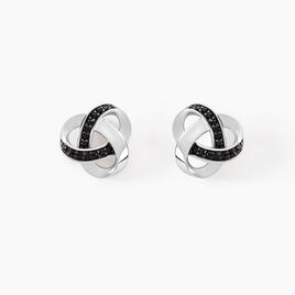 Boucles D'oreilles Puces Melina Argent Blanc Oxyde De Zirconium - Boucles d'oreilles fantaisie Femme | Histoire d’Or