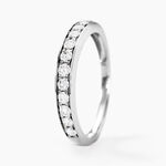 Demi-alliance Or Blanc  Valentine Diamant Synthetique - Alliances Femme | Histoire d&rsquo;Or