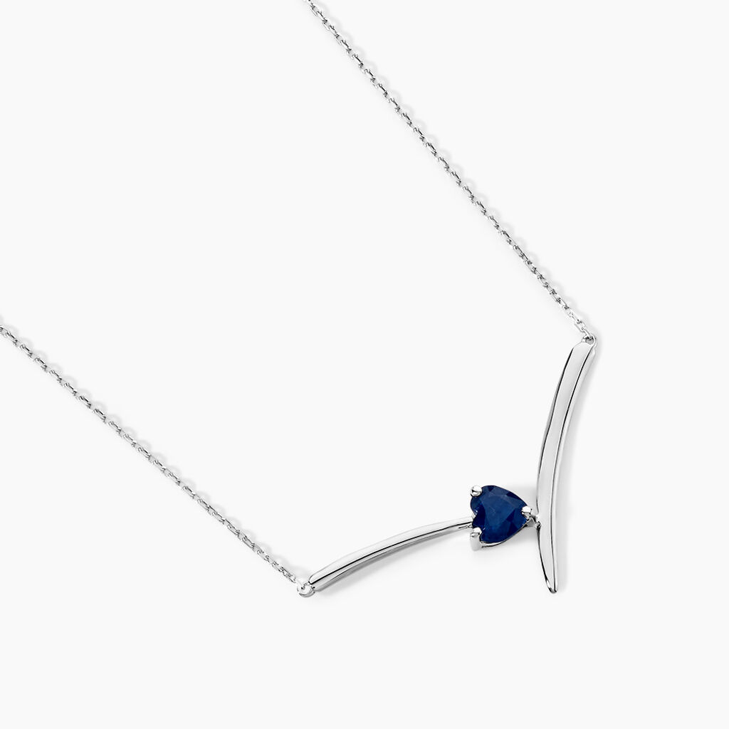 Collier Renaldine Or Blanc Saphir - F&ecirc;te des m&egrave;res Femme | Histoire d&rsquo;Or