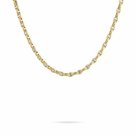 Collier Carlo Or Bicolore Maille Marine Ronde - Chaines Homme | Histoire d’Or
