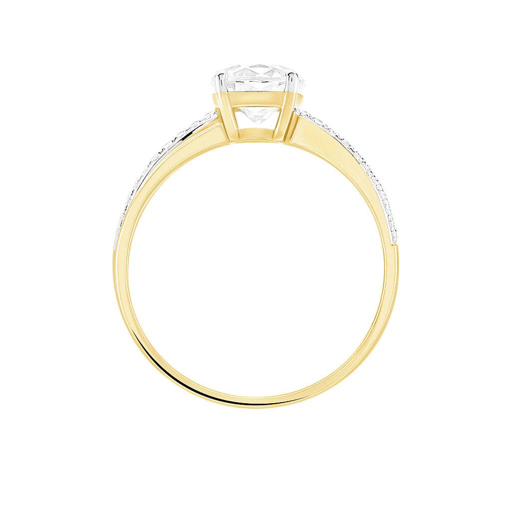 Bague Solitaire Ofelie Or Jaune Oxyde De Zirconium - Bagues solitaires Femme | Histoire d’Or