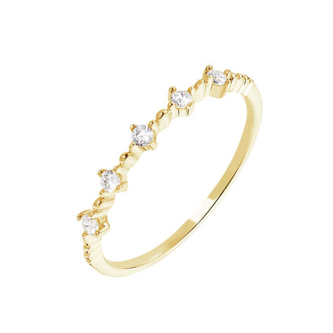 Bague Maximilienne Or Jaune Oxyde De Zirconium - Bagues avec pierre Femme | Histoire d’Or