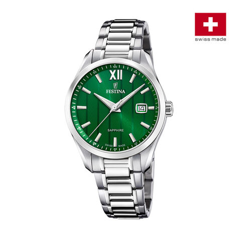 Montre Festina Swiss Made Vert - Montres suisses Homme | Histoire d’Or