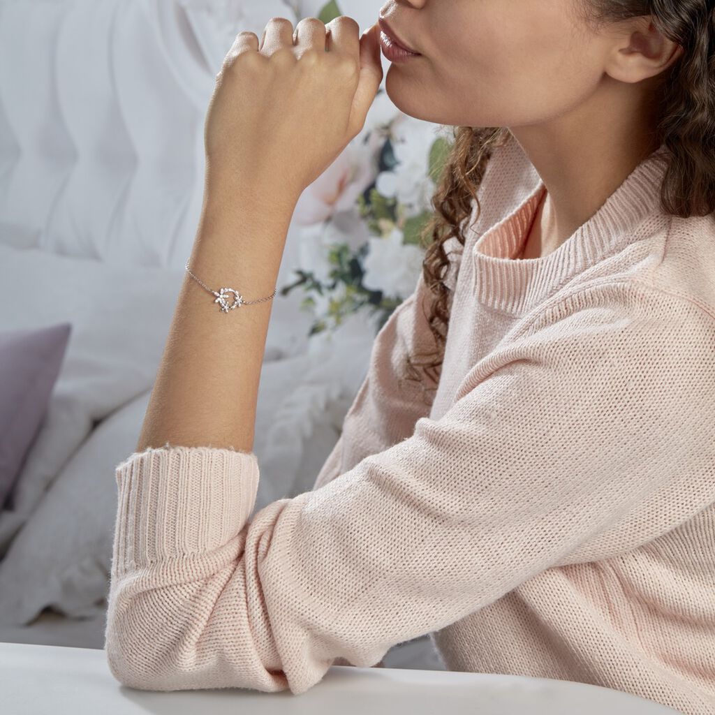 Bracelet Elinia Argent Blanc Oxyde De Zirconium - Bracelets Femme | Histoire d’Or