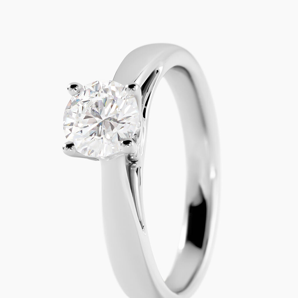 Bague Solitaire Platine Blanc Diamant - Bagues solitaires Femme | Histoire d&rsquo;Or