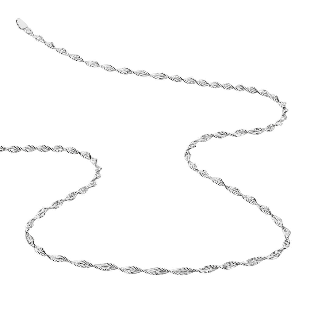 Collier Ciana Torsade Diamante Argent Blanc - Chaines Femme | Histoire d’Or