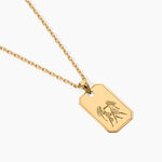 Collier Plaqu&eacute; Or Quintien - Colliers Naissance Homme | Histoire d&rsquo;Or