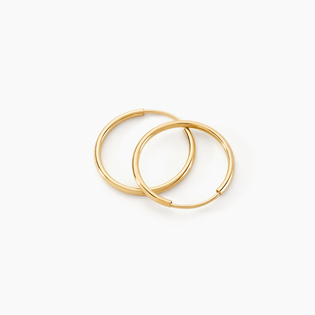 Créoles Dominae Or Jaune - Boucles d'oreilles créoles Femme | Histoire d’Or