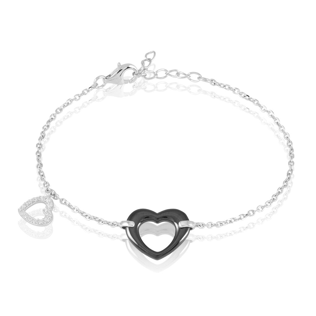 Bracelet Anissa Argent Blanc C&eacute;ramique Et Oxyde De Zirconium - Bracelets Femme | Histoire d&rsquo;Or