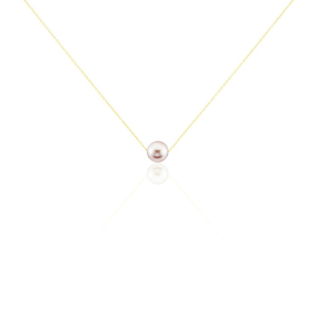 Collier 1 Perle Or Jaune Perle De Culture