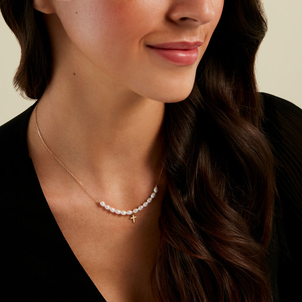 Collier Fadl Or Jaune Perle De Culture - F&ecirc;te des m&egrave;res Femme | Histoire d&rsquo;Or