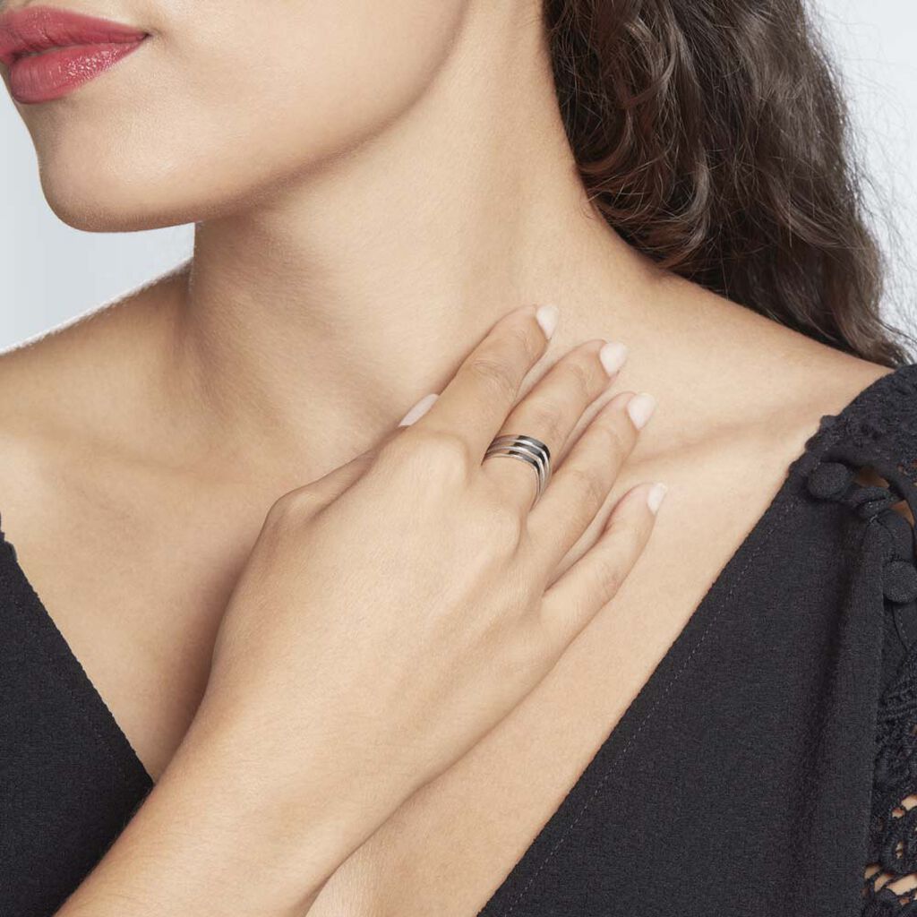 Bague Ajustable Abid Acier Blanc - Bagues fantaisie Femme | Histoire d’Or